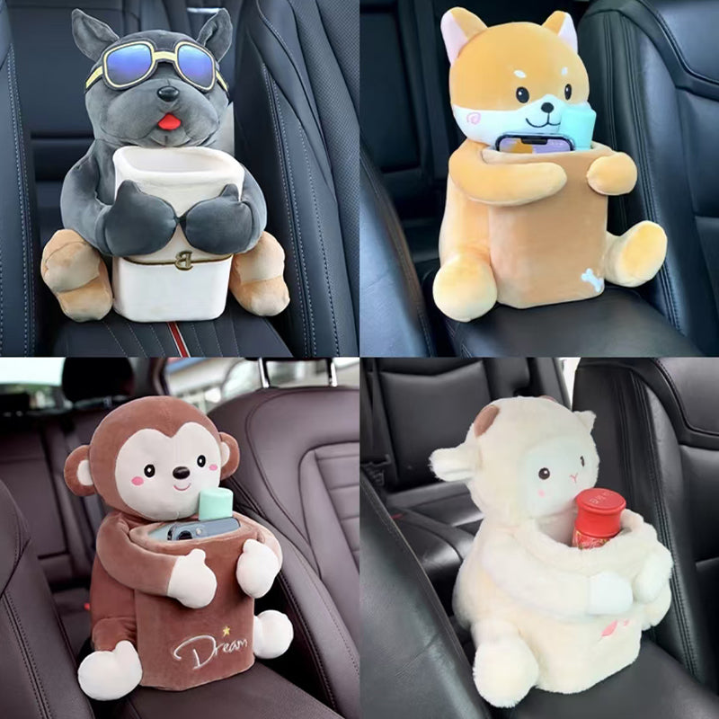 2-in-1 Animated Storage Box for Car Armrest